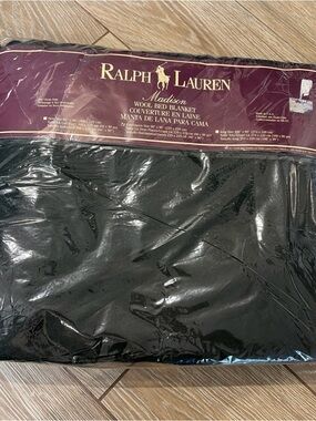 NEW Ralph Lauren 100% wool VINTAGE queen size blanket